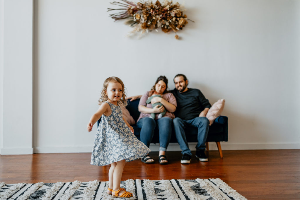 lifestyle newborn session at The Gray lab in Corvallis, Oregon
